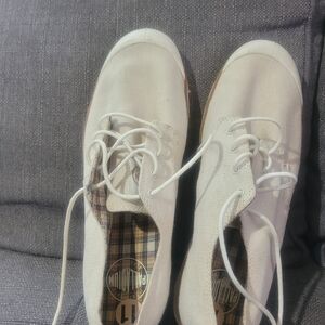 Palladium Cream Loafers & Slip-Ons